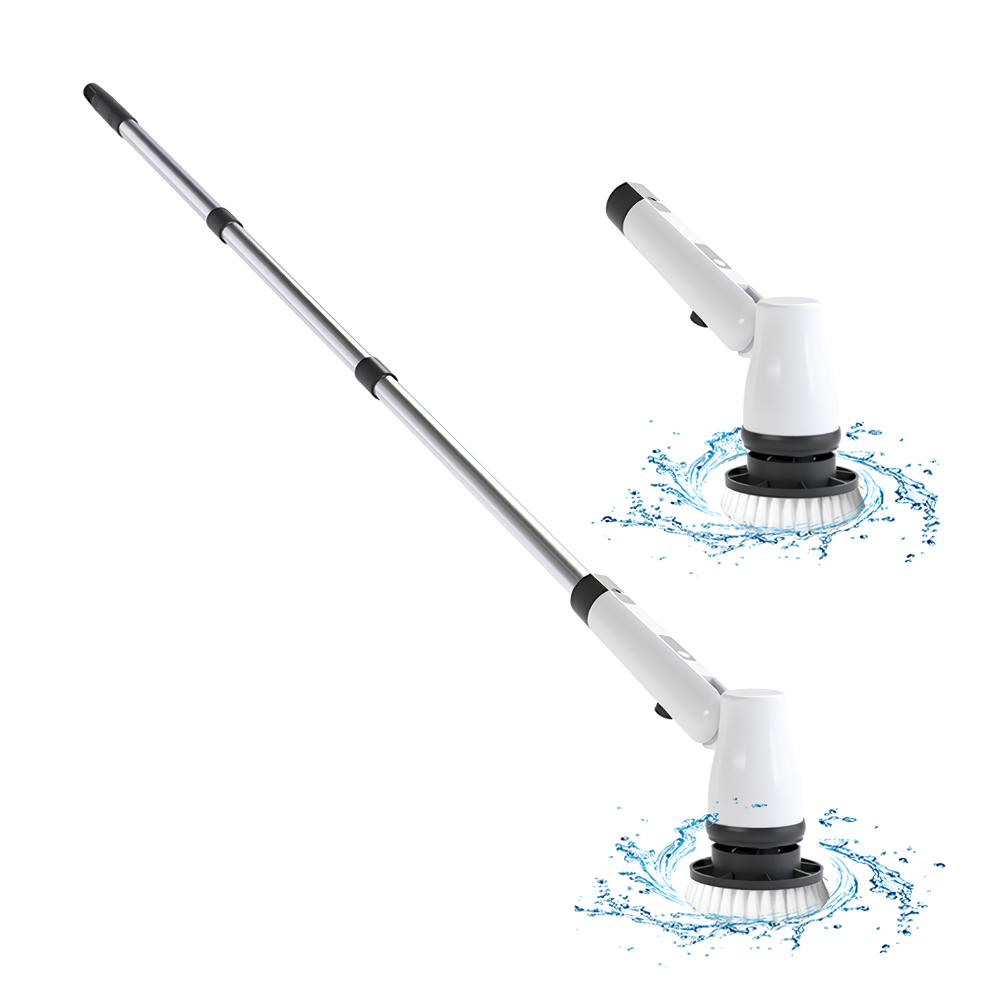 Keromee Sikat Pembersih Elektrik Rumah Tangga Genggam, Sikat Daya Putar Tanpa Kabel Nirkabel Dapat Diisi Ulang Lantai