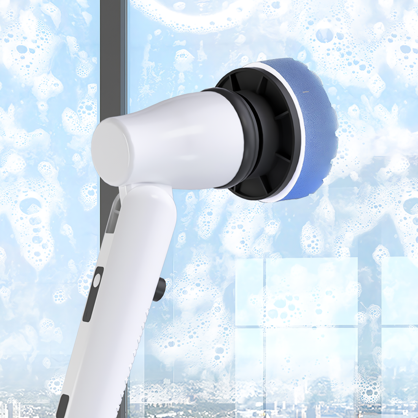 Keromee Sikat Pembersih Elektrik Rumah Tangga Genggam, Sikat Daya Putar Tanpa Kabel Nirkabel Dapat Diisi Ulang Lantai