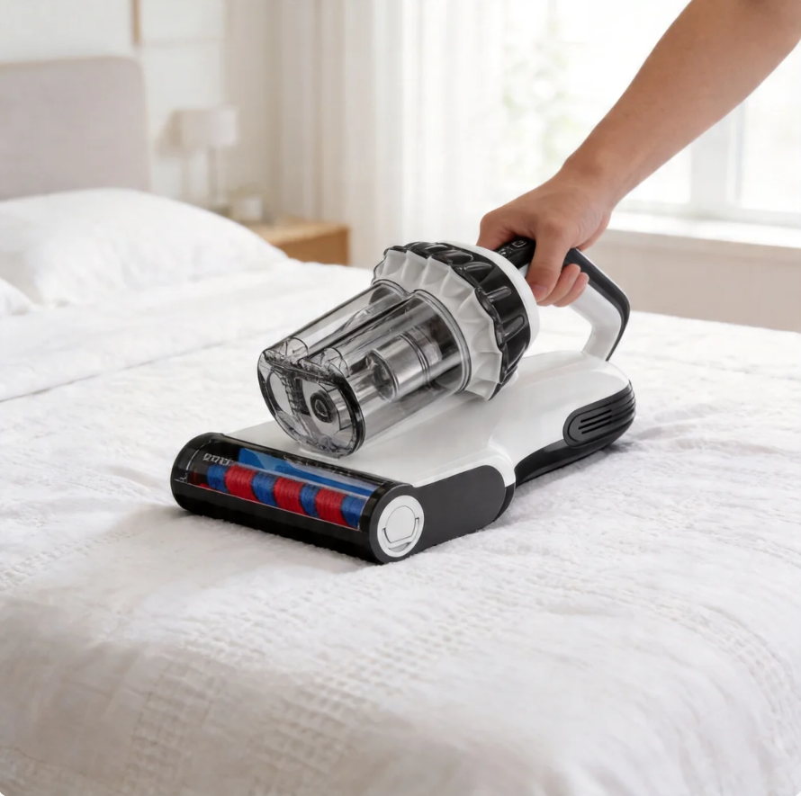 Keromee Mite Remover Penyedot Debu Tungau Debu dengan UV untuk Sterilisasi Kasur Tempat Tidur Rumah